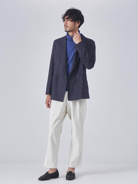 Ermenegildo Zegna ウールデニム ダブルジャケット｜OUTLET (MEN'S