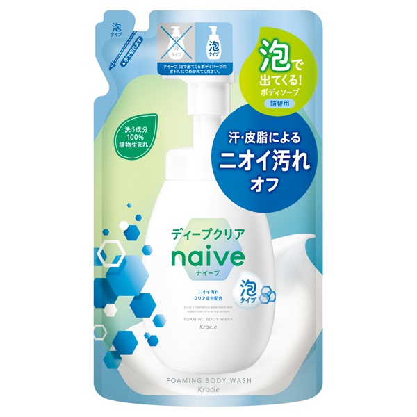 ナイーブ 泡で出てくる ボディソープ 詰替用 480ml ナイーブ naive