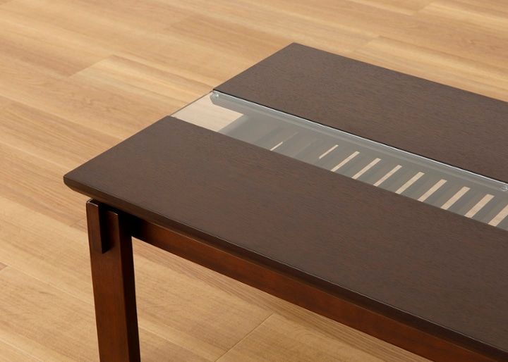 クミ・ガラス・ローテーブル～ガラス天板～日本の伝統建築工法「おり