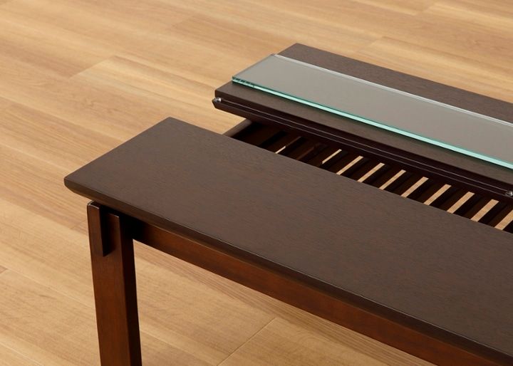 クミ・ガラス・ローテーブル～ガラス天板～日本の伝統建築工法「おり