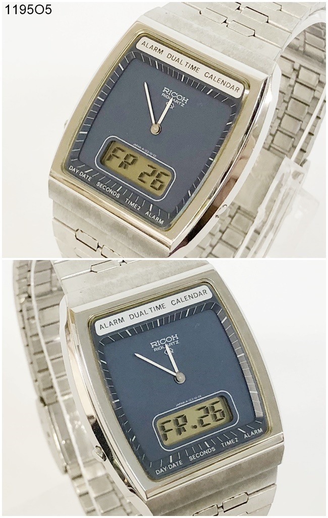 RICOHリコDUALTIME CHRONOGRAPH RIQUARTZデジアナ