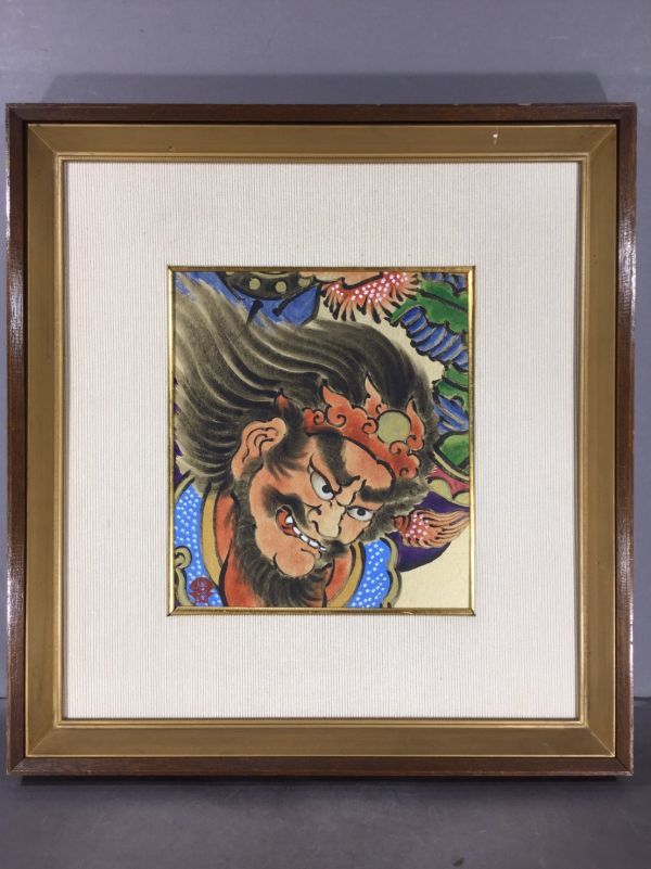 酒呑童子(津軽凧絵肉筆)