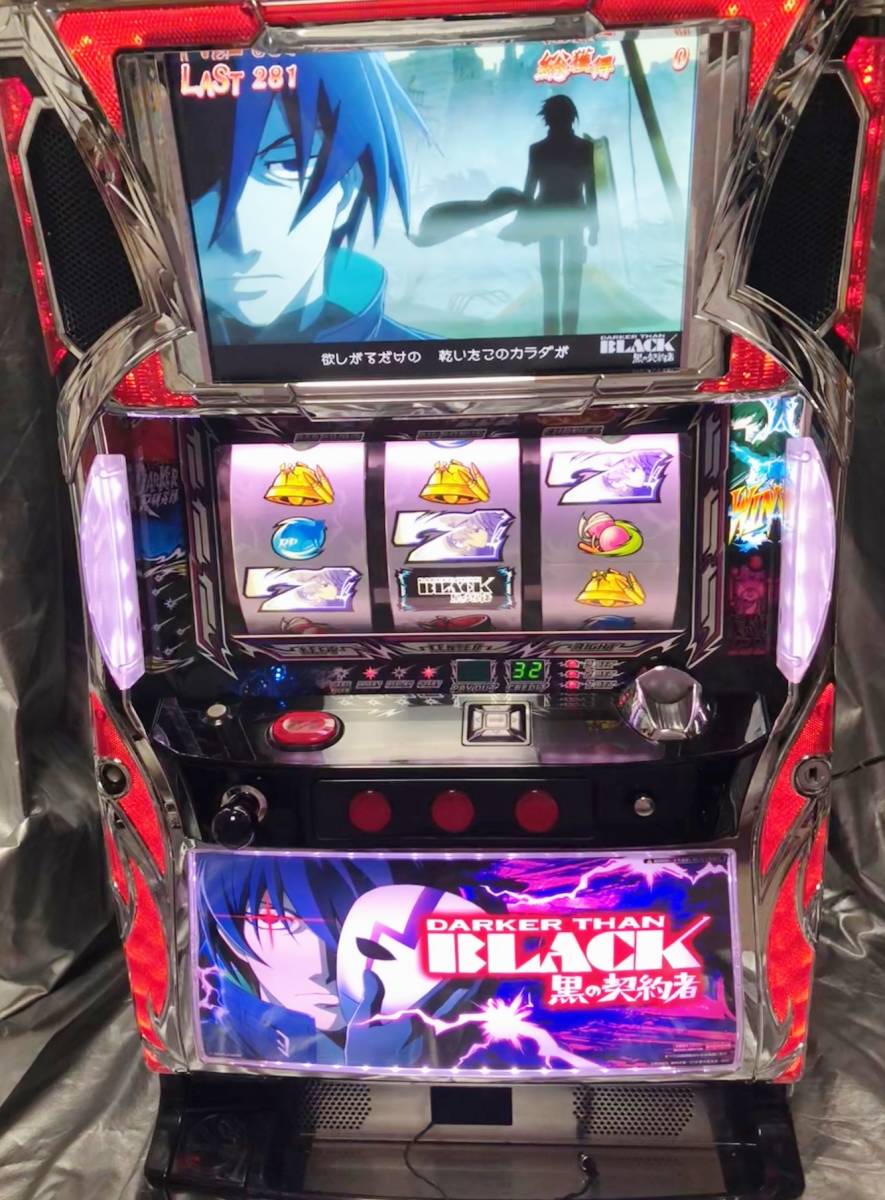 中古】パチスロ実機 SNKプレイモア ダーカーザンブラックA 本体 家庭用