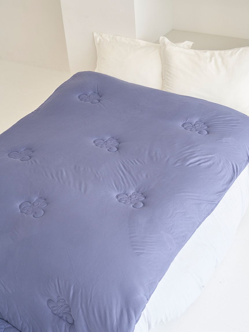 Sleep】モノグラム柄 キルトケット(ブランケット・タオルケット