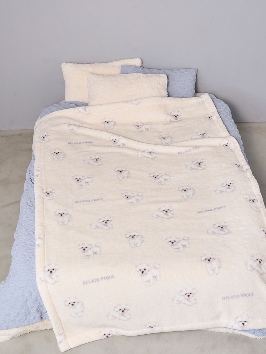 Sleep】DOG柄 プリント毛布(ブランケット・タオルケット)｜ルーム