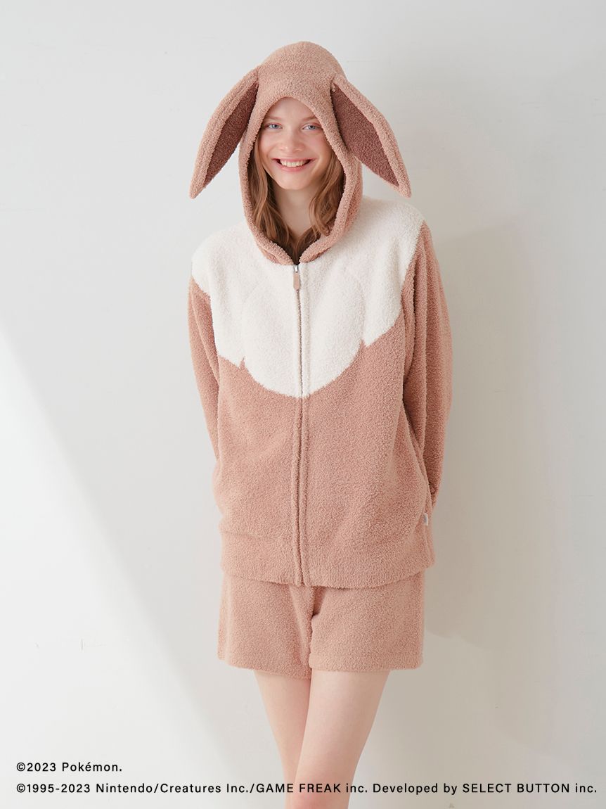 ポケモンスリープ】ベビモコ イーブイ パーカ＆ショートパンツセット