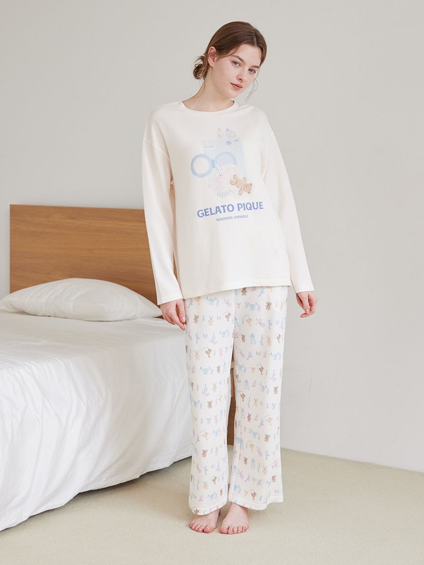 ウォッシングアニマルワンポイントロンT(カットソー・Tシャツ)｜ルーム