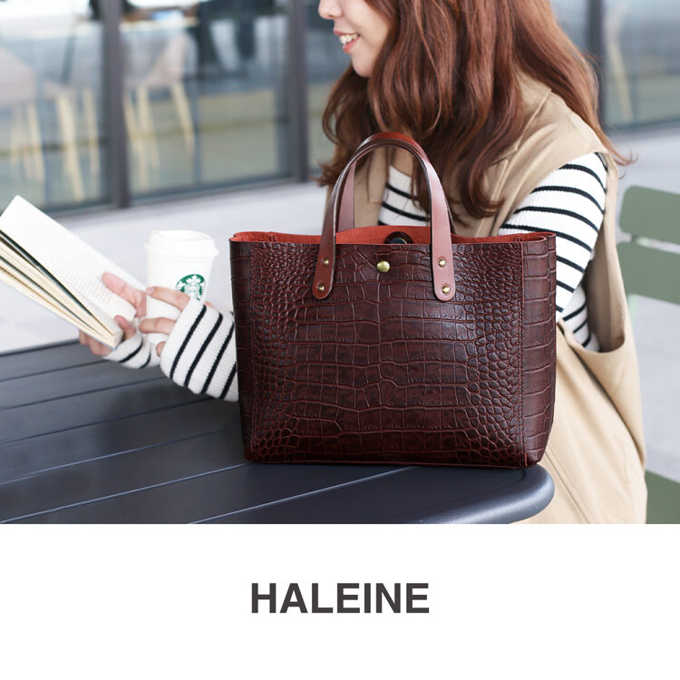 日本製 ハンドバッグ レディース 革 クロコダイル 型押し トート