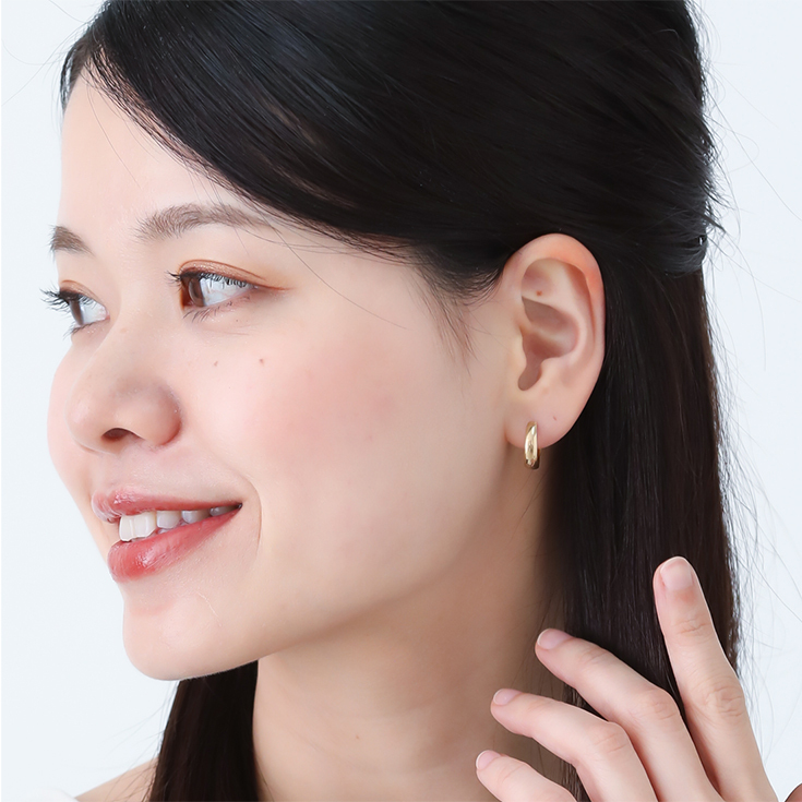 フープピアス k18 18金 イエローゴールド 小さめ 小さい シンプル