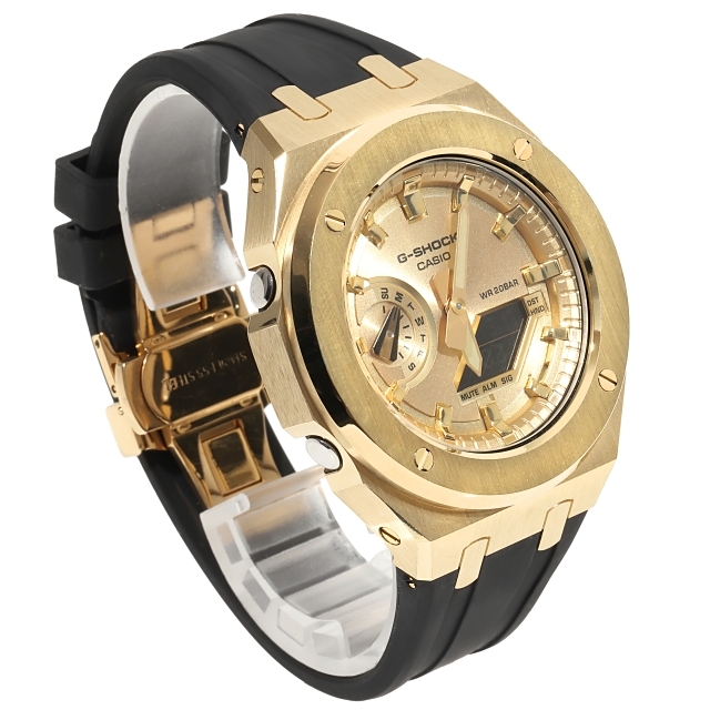 G-SHOCK GA2100GB GARISH メタル カスタム ゴールド ラバーバンド
