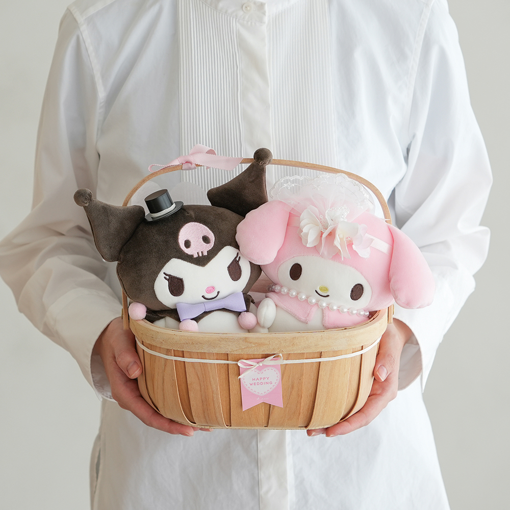 結婚式 電報 ギフト】マイメロ&クロミウェディングドールバスケット