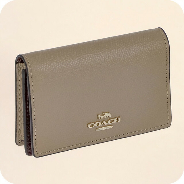 コーチ 名刺入れ レディース ブランド COACH レザー 87731 ベージュ