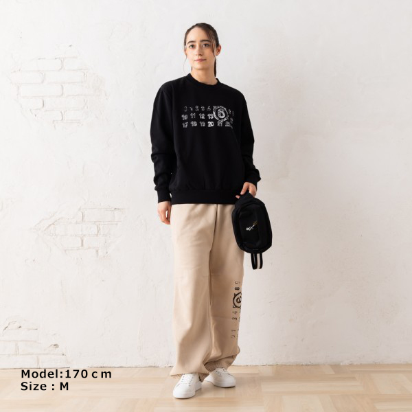 エムエムシックス メゾンマルジェラ スウェット ブラック レディース