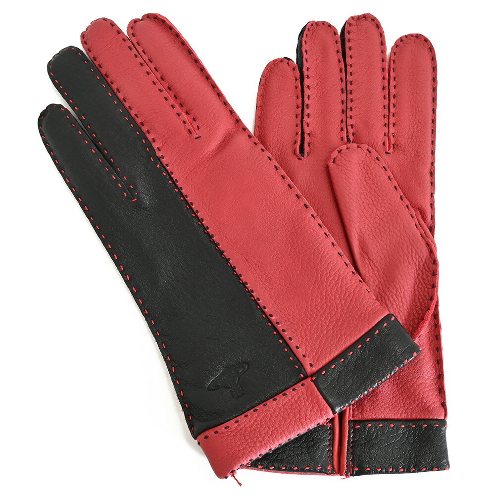 ヴィヴィアンウエストウッド 手袋 黒(ブラック)/赤(レッド) Vivienne