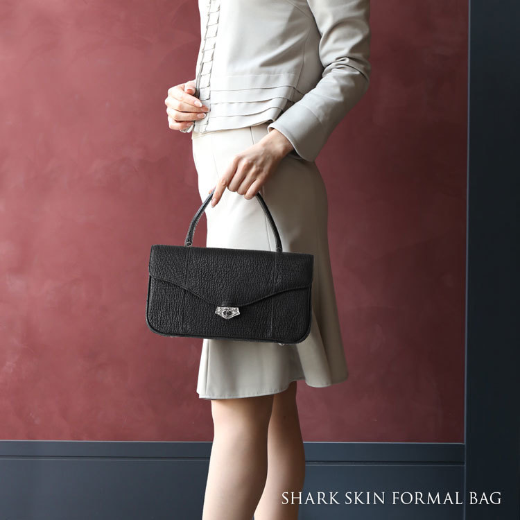 シャーク ブラック フォーマルバッグ レディース 日本製 ノーマル