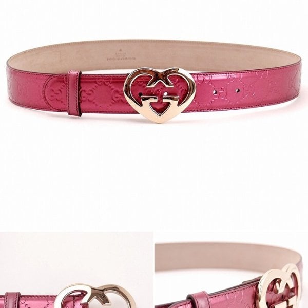 グッチ ベルト レディース GUCCI グッチシマ ハート GG バックル