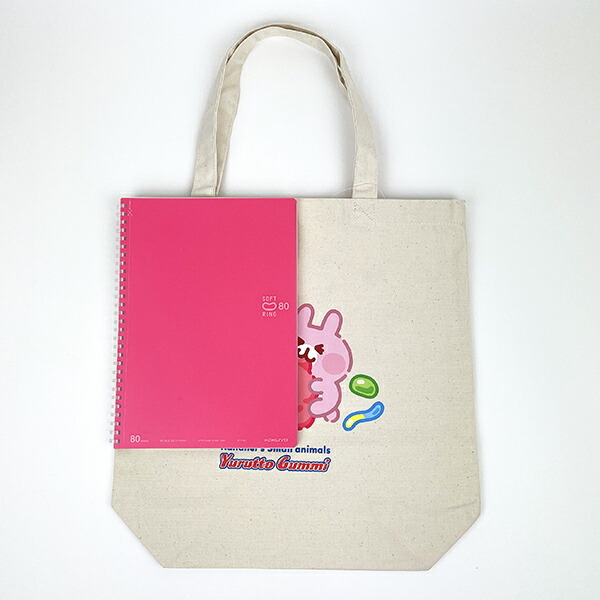 カナヘイの小動物 ピスケ＆うさぎ ゆるっとグミ トートバッグ