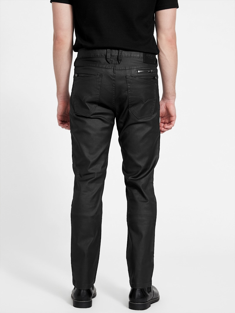 Harlem Ultra-Slim Coated Zip Jeans | GUESS Factory