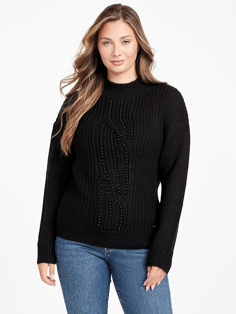 Cecily Pearl Fisherman Sweater | GUESS Factory Ca