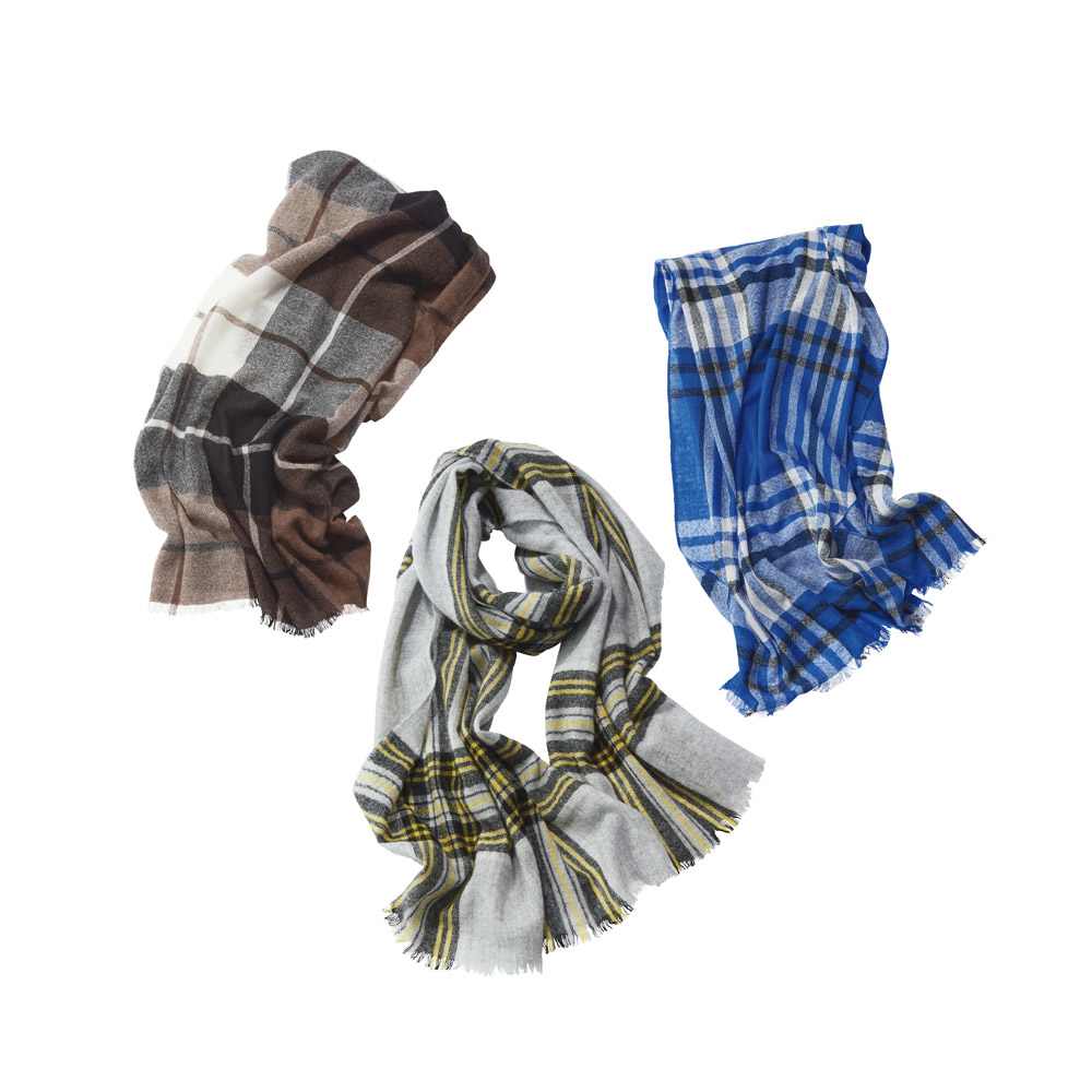 カシミヤガーゼ チェック柄 ストール 通販 - ディノス