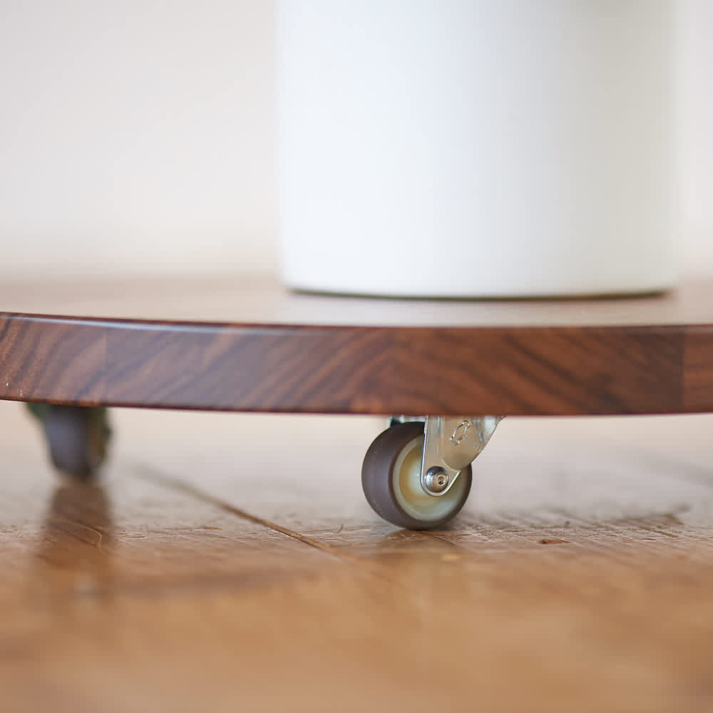 無垢材のキャスター付き プランターベース ホワイトオーク 径29cm 通販