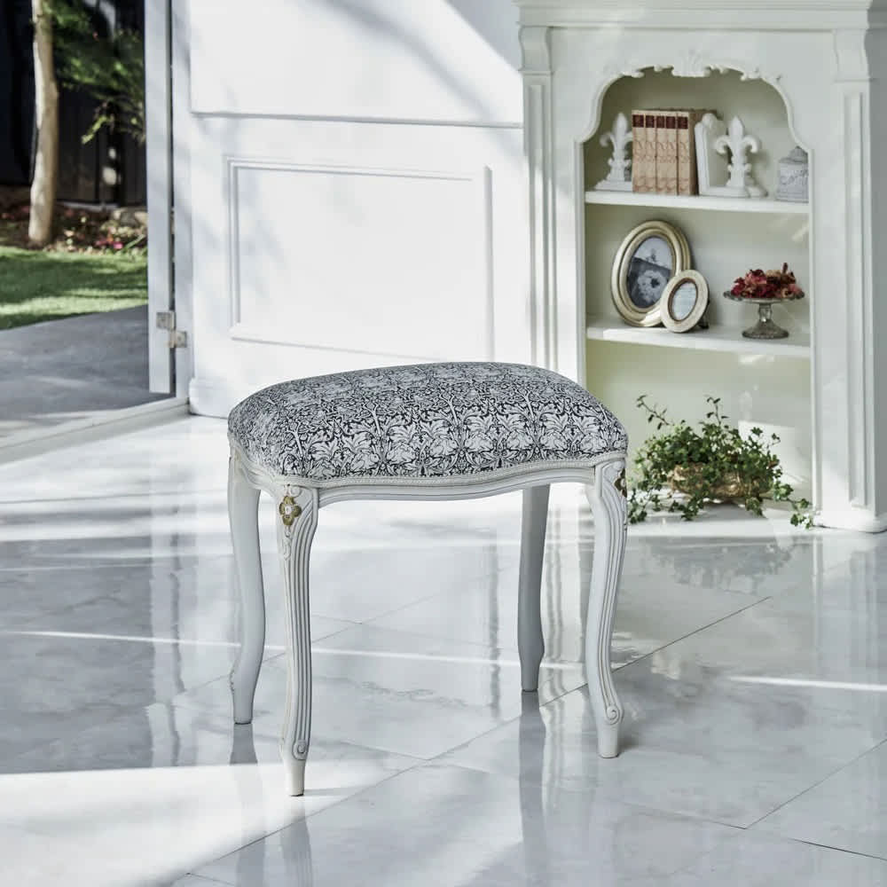 スツール【ブラザーラビット】 Fabric by BEST OF MORRIS 幅47cm奥行