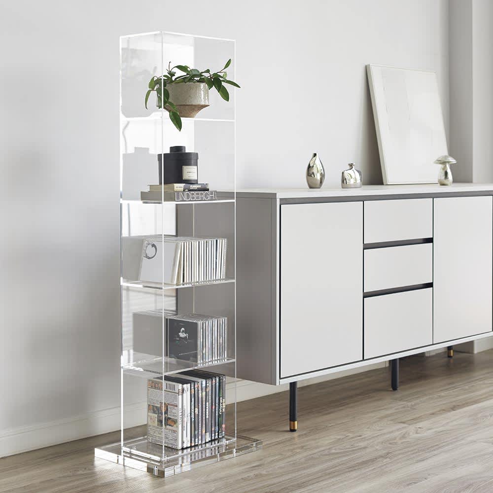 クリアアクリルシリーズ DVDタワー 通販 - ディノス