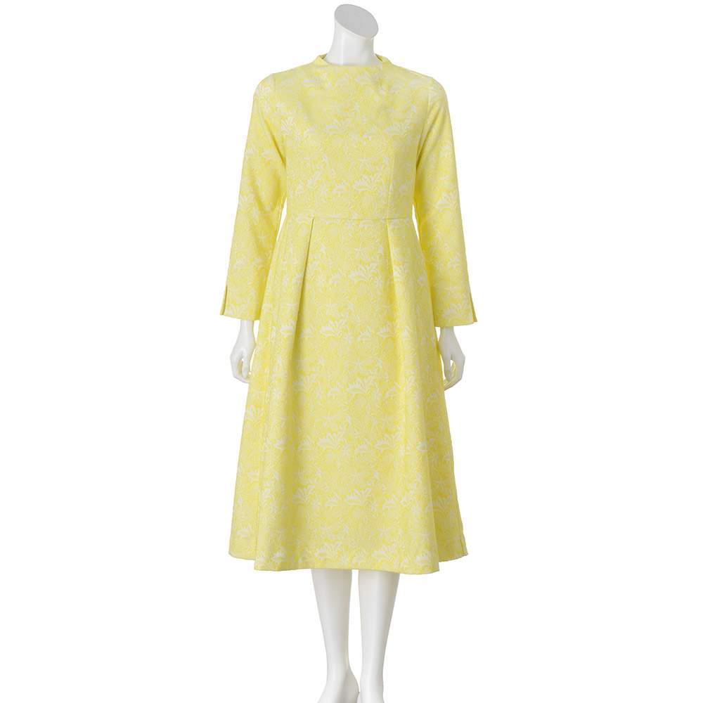 フラワージャカード タックワンピース 通販 - ディノス