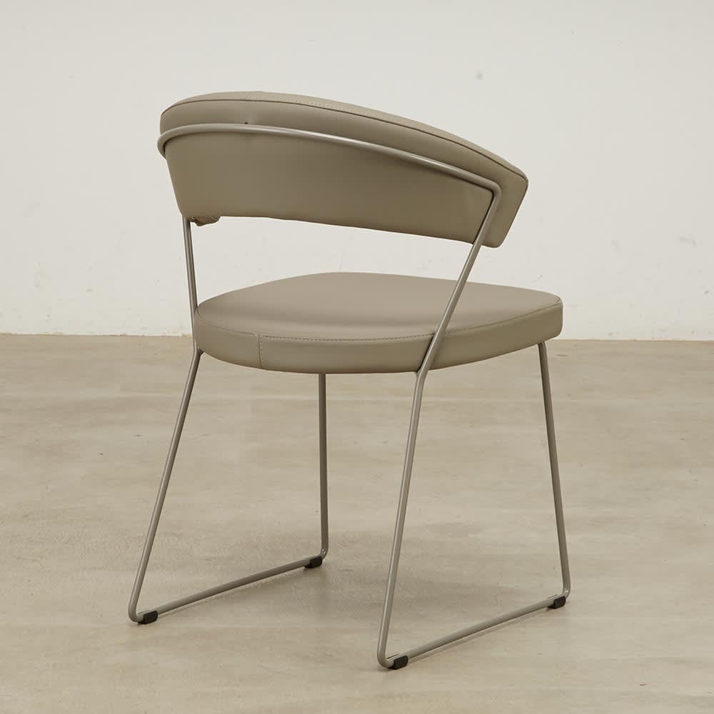 New York ニューヨーク 革張りダイニングチェア 同色2脚組［Connubia