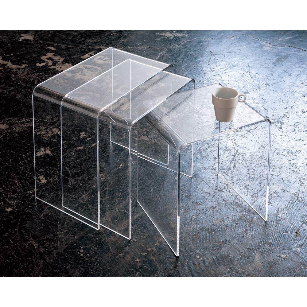 Gel/ジェル アクリルネストテーブル 3台セット 通販 - ディノス