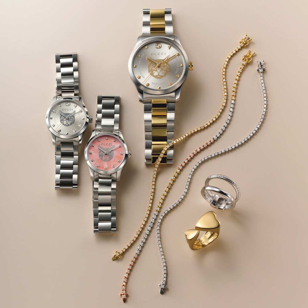 GUCCI/グッチ Gタイムレス キャット （ピンク・ダイヤ入） 通販 - ディノス