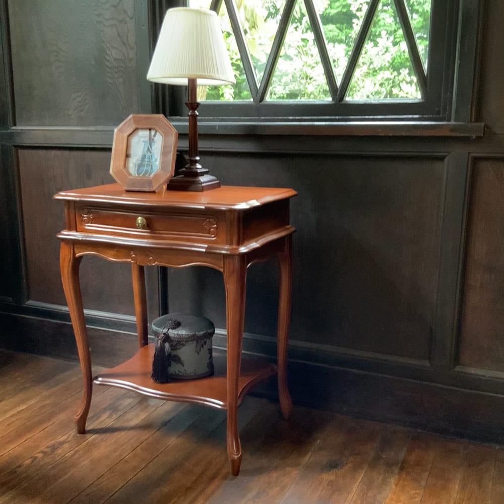 イタリア製 コンパクト収納家具シリーズ 猫脚サイドチェスト 1杯タイプ