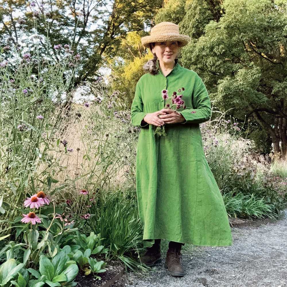 吉谷さんデザイン 麻のロングワンピース 通販 - ディノス