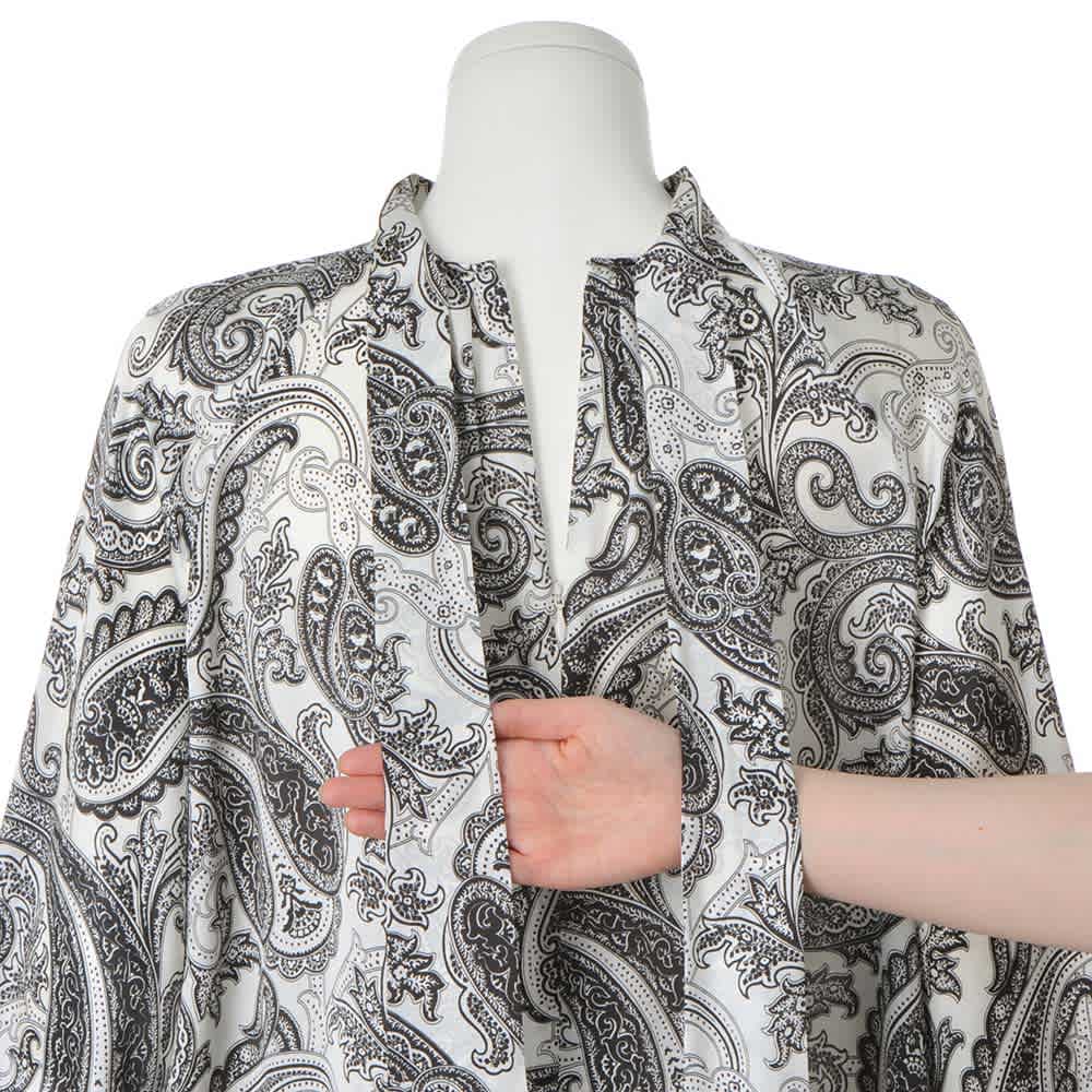 イタリア素材 ペイズリー柄 シルク ボウタイブラウス 通販 - ディノス