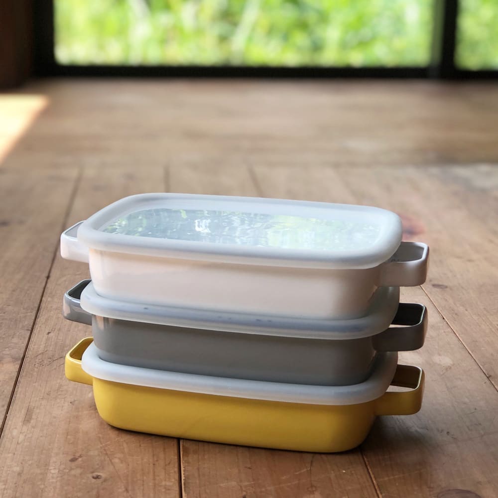 調理もできるホーロー容器 ホーローオーブンディッシュ1個 浅型S 0.9L