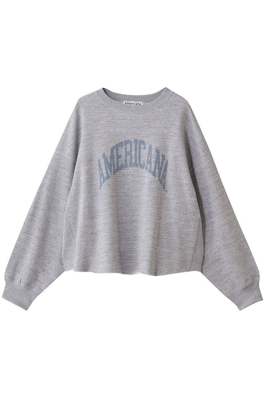 Americana(アメリカーナ)｜クロップドカットオフスウェット/杢グレー