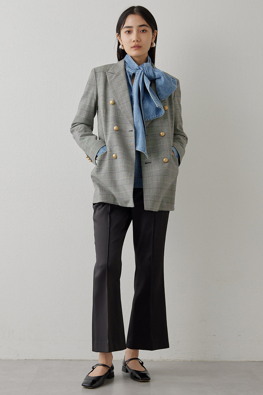 Whim Gazette(ウィム ガゼット)｜DENIMボウブラウス/インディゴブルー