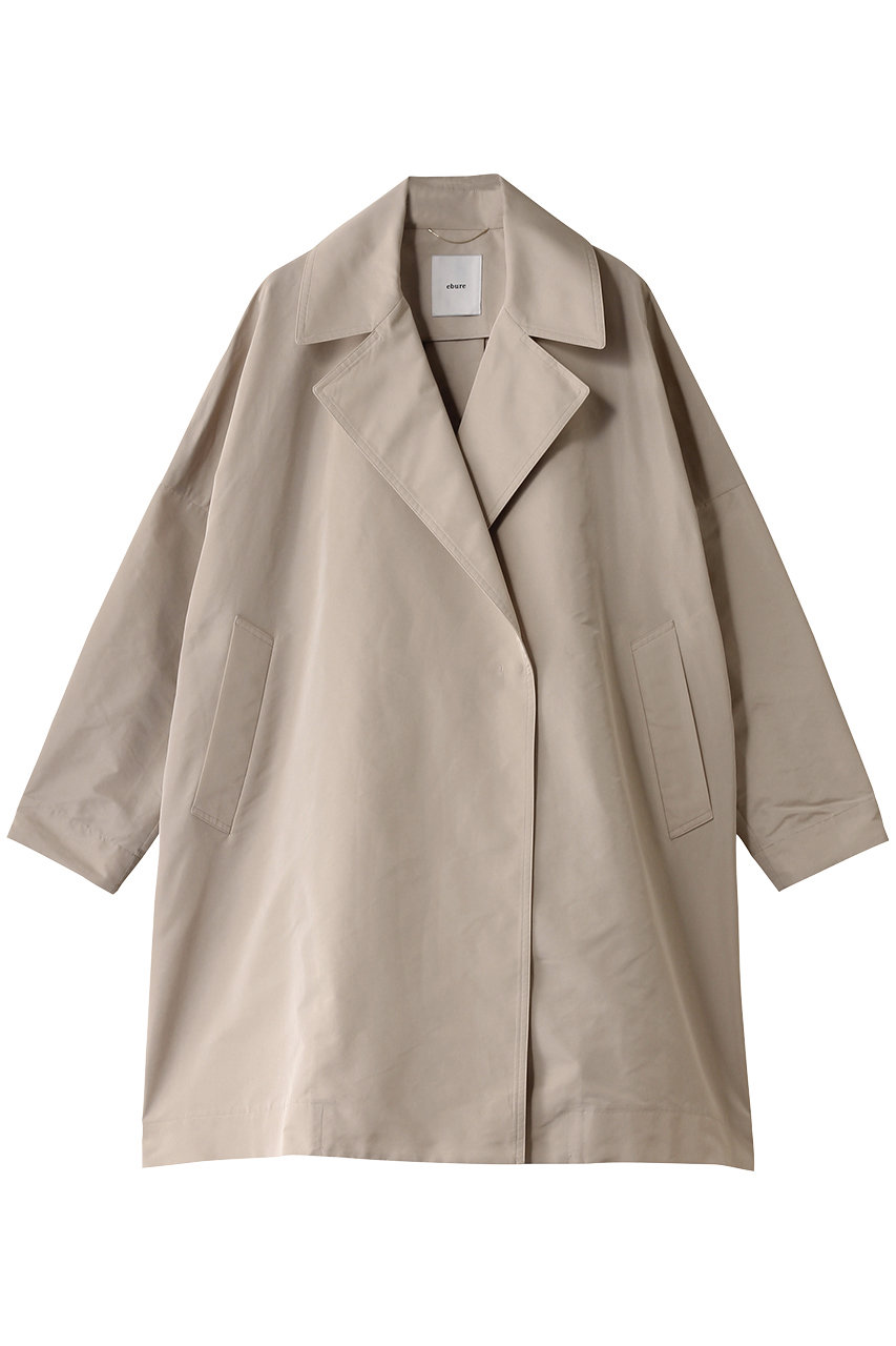 ebure(エブール)｜マイクロタフタ ハーフコート/ライトベージュ の通販
