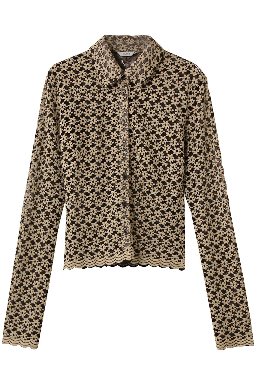 CLANE(クラネ)｜3D FLOWER LACE SHIRT/シャツ/MIX の通販｜ELLESHOP