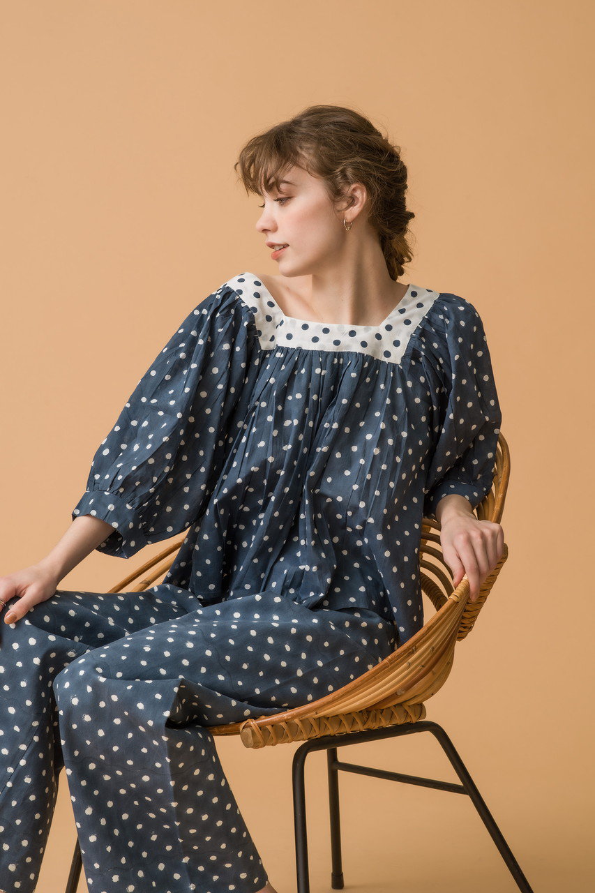 SZ BLOCKPRINTS(エスゼット ブロックプリント)｜VITI TOP POLKA DOT
