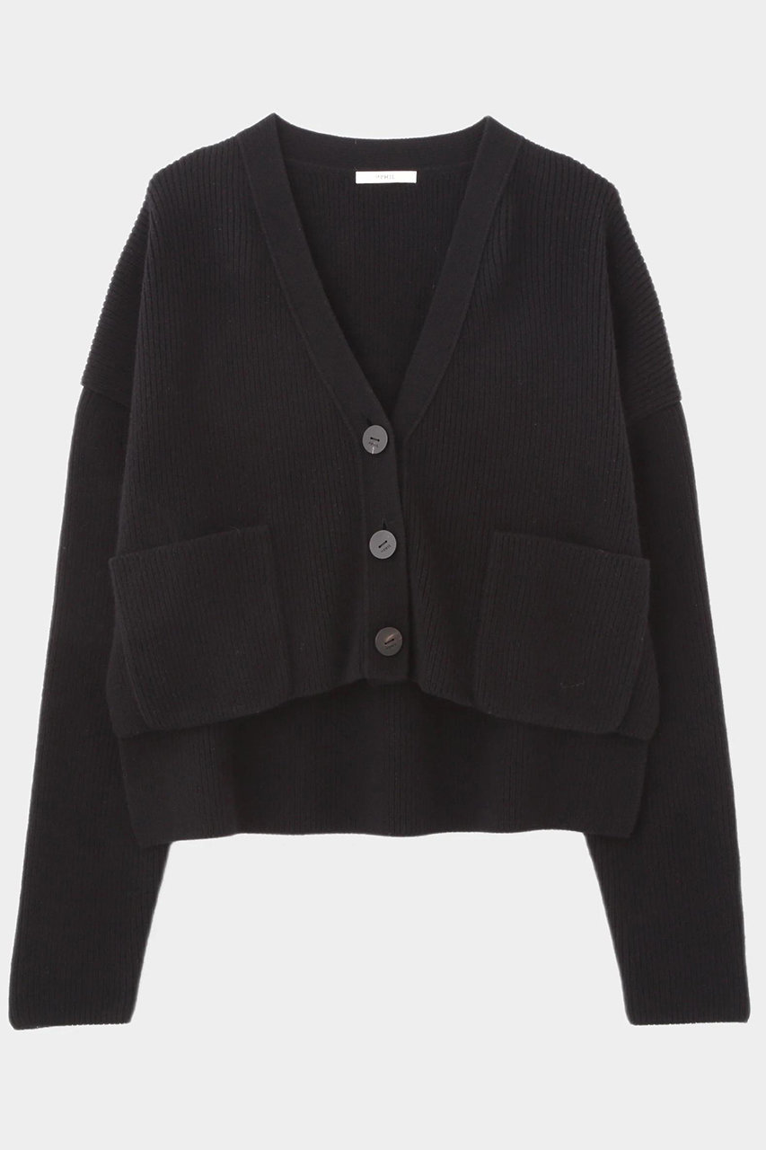 LE PHIL(ル フィル)｜ウールコンパクトカーディガン/ブラック の通販