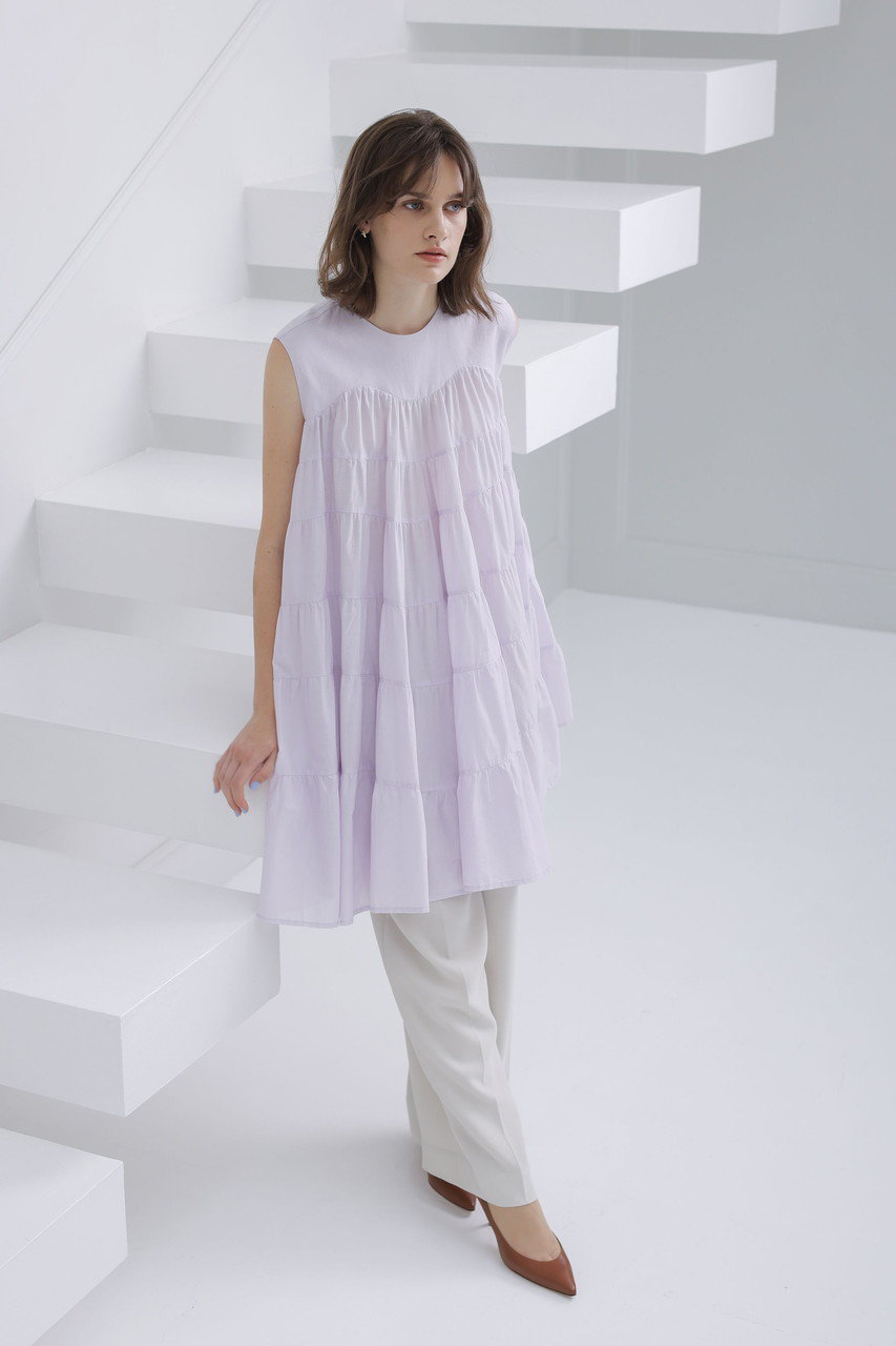 Merlette(マーレット)｜LANAI ノースリーブティアードミニドレス