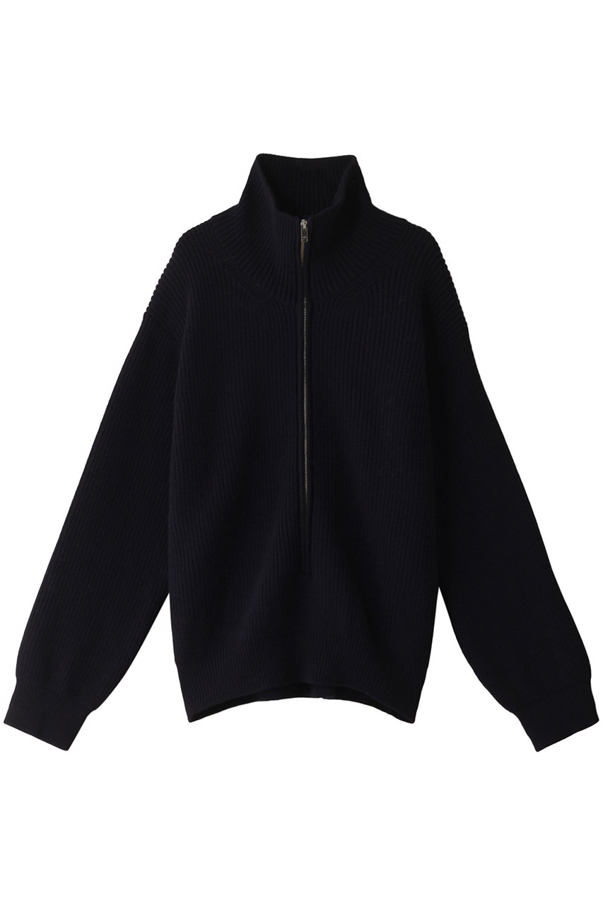 YOKE(ヨーク)｜【UNISEX】WOOL 3/4 FRONT ZIP ハイネックリブセーター