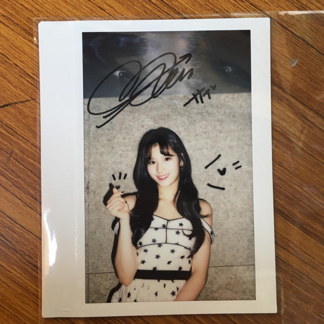 TWICE サナ 直筆サイン ワイドチェキ Sana Signed Checki twice サナ