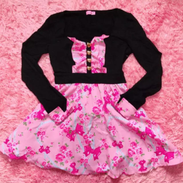 MA＊RS - リボン 薔薇柄 ワンピースの通販 by ひめ｜マーズならラクマ