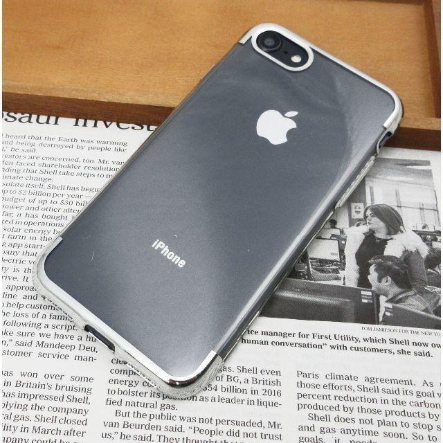 iPhone7/iPhone8 最新クリアケース(シルバー) 薄型スリムカバーの通販