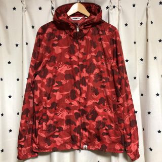 A BATHING APE（ナイロンジャケット ・ レッド/赤色系）のフリマ