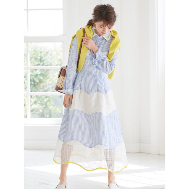 Chesty - Chesty スカラップシャツワンピースの通販 by ともこ's shop