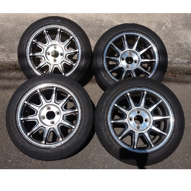 エンケイ ビッグエンドバレル4穴15インチタイヤ付き4本セットの通販 by