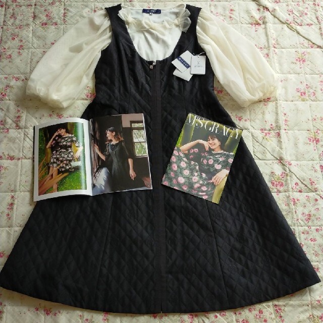 エムズグレイシー 今季 新作 ワンピース ジャンパースカート